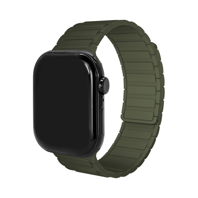 Mobilize Silicon Watch Band - Magnetic - for Apple 42/44/45/49mm - Green Mobilize Silicon Watch Band - Magnetic - for Apple 42/44/45/49mm - Green - Image 1