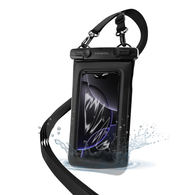 Mobilize Universal Waterproof Floating Bag IP68 incl. Lanyard Black Mobilize Universal Waterproof Floating Bag IP68 incl. Lanyard Black - Image 1