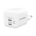 Mobilize Wall Charger 2x USB-C GaN 45W with PD/PPS White