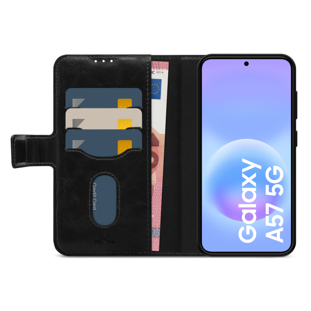 My Style 2in1 Magnet Gelly Wallet Case Samsung Galaxy A57 5G Black My Style 2in1 Magnet Gelly Wallet Case Samsung Galaxy A57 5G Black - Image 1