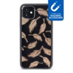 My Style Magneta Case for Apple iPhone 12 Mini Golden Feathers