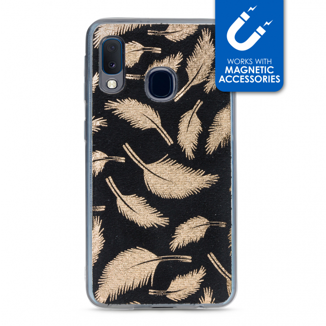 My Style Magneta Case for Samsung Galaxy A20e Golden Feathers My Style Magneta Case for Samsung Galaxy A20e Golden Feathers - Image 1