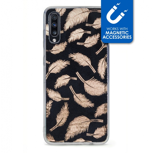 My Style Magneta Case for Samsung Galaxy A70 Golden Feathers My Style Magneta Case for Samsung Galaxy A70 Golden Feathers - Image 1