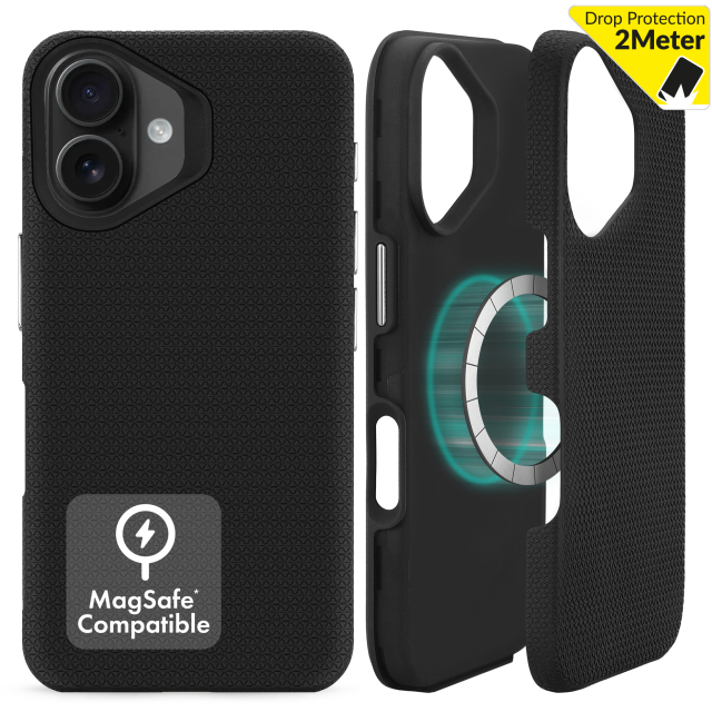 My Style Magsafe Tough Case for Apple iPhone 16 Black My Style Magsafe Tough Case for Apple iPhone 16 Black - Image 1