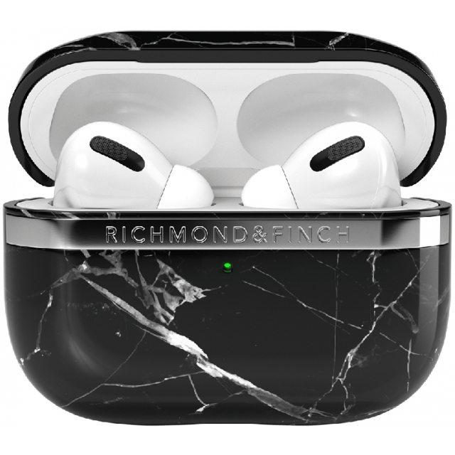 Richmond & Finch Freedom Series Apple Airpod Pro Black Marble/Silver Richmond & Finch Freedom Series Apple Airpod Pro Black Marble/Silver - Image 1