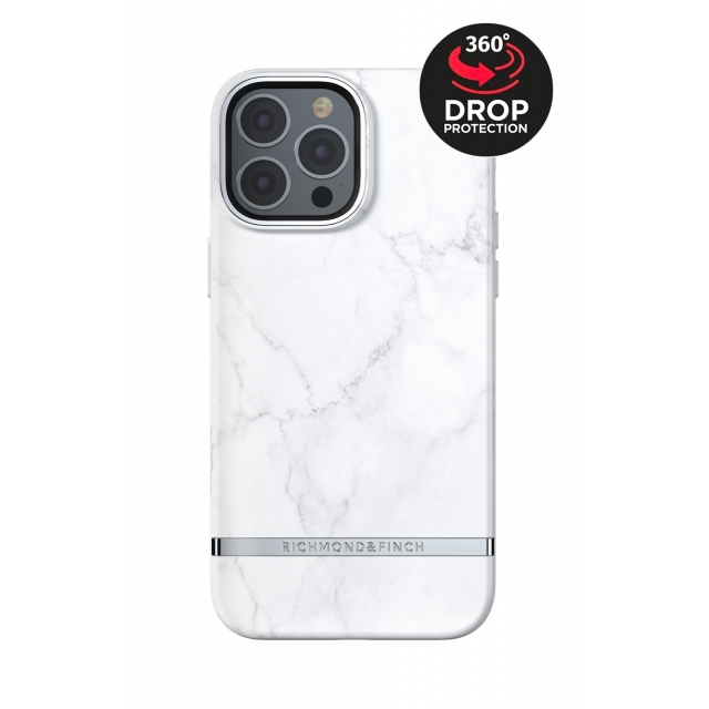 Richmond & Finch Freedom Series One-Piece Apple iPhone 13 Pro White Marble Richmond & Finch Freedom Series One-Piece Apple iPhone 13 Pro White Marble - Image 1