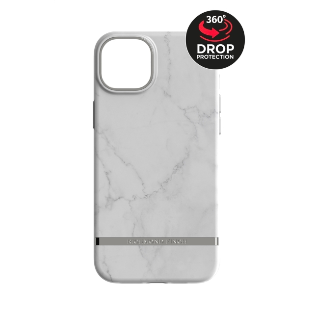 Richmond & Finch Freedom Series One-Piece Apple iPhone 14 Plus White Marble Richmond & Finch Freedom Series One-Piece Apple iPhone 14 Plus White Marble - Image 1