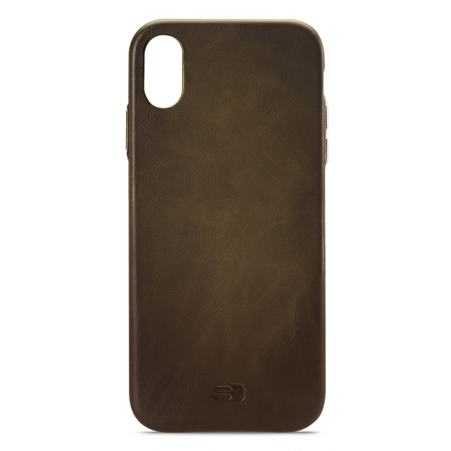Senza Desire Leather Cover Apple iPhone Xs Max Burned Olive Senza Desire Leather Cover Apple iPhone Xs Max Burned Olive - Image 1