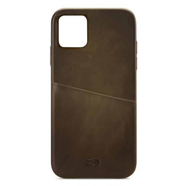 Senza Desire Leather Cover with Card Slot Apple iPhone 11 Burned Olive Senza Desire Leather Cover with Card Slot Apple iPhone 11 Burned Olive - Image 1