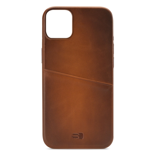 Senza Desire Leather Cover with Card Slot Apple iPhone 14 Plus Burned Cognac Senza Desire Leather Cover with Card Slot Apple iPhone 14 Plus Burned Cognac - Image 1