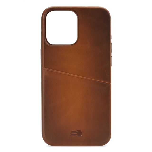 Senza Desire Leather Cover with Card Slot Apple iPhone 14 Pro Max Burned Cognac Senza Desire Leather Cover with Card Slot Apple iPhone 14 Pro Max Burned Cognac - Image 1