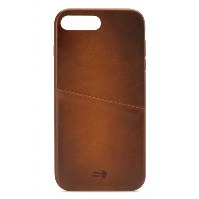 Senza Desire Leather Cover with Card Slot Apple iPhone 7 Plus/8 Plus Burned Cognac Senza Desire Leather Cover with Card Slot Apple iPhone 7 Plus/8 Plus Burned Cognac - Image 1