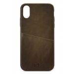 Senza Desire Leather Cover with Card Slot Apple iPhone XR Burned Olive