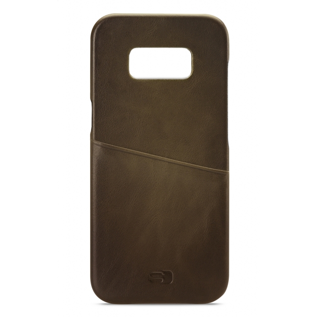 Senza Desire Leather Cover with Card Slot Samsung Galaxy S8 Burned Olive Senza Desire Leather Cover with Card Slot Samsung Galaxy S8 Burned Olive - Image 1