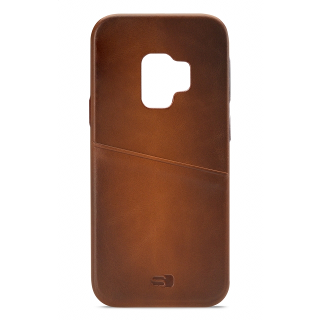 Senza Desire Leather Cover with Card Slot Samsung Galaxy S9 Burned Cognac Senza Desire Leather Cover with Card Slot Samsung Galaxy S9 Burned Cognac - Image 1