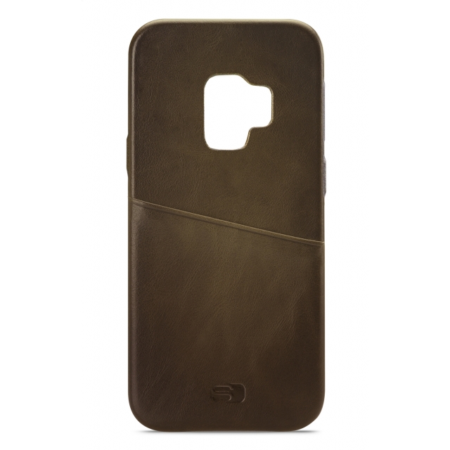 Senza Desire Leather Cover with Card Slot Samsung Galaxy S9 Burned Olive Senza Desire Leather Cover with Card Slot Samsung Galaxy S9 Burned Olive - Image 1