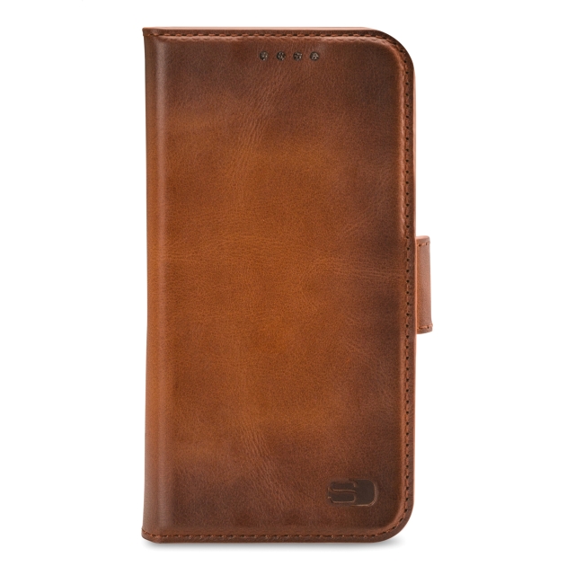 Senza Desire Leather Wallet Apple iPhone 14 Pro Max Burned Cognac Senza Desire Leather Wallet Apple iPhone 14 Pro Max Burned Cognac - Image 1