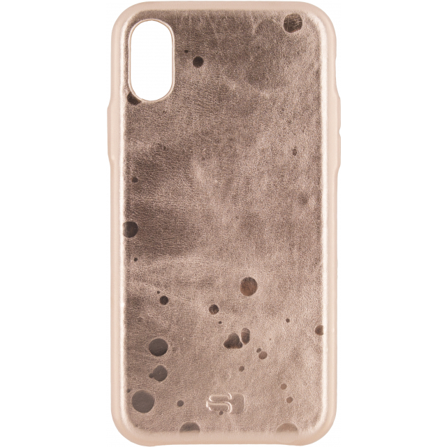 Senza Glam Leather Cover Apple iPhone X/Xs Metallic Rosé Senza Glam Leather Cover Apple iPhone X/Xs Metallic Rosé - Image 1