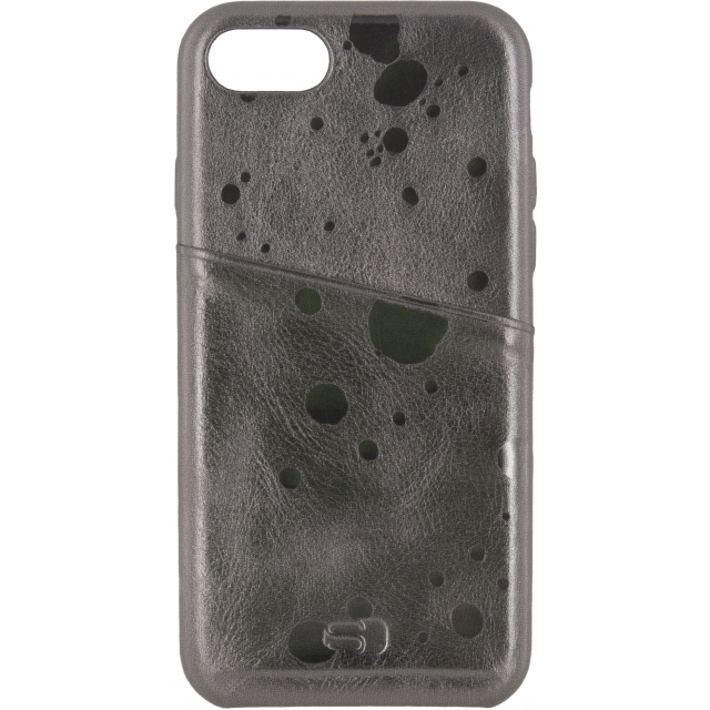 Senza Glam Leather Cover with Card Slot Apple iPhone 7/8/SE (2020/2022) Metallic Grey Senza Glam Leather Cover with Card Slot Apple iPhone 7/8/SE (2020/2022) Metallic Grey - Image 1