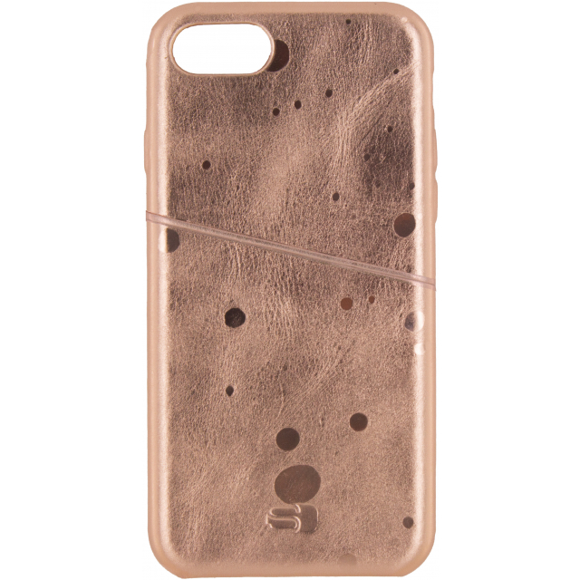 Senza Glam Leather Cover with Card Slot Apple iPhone 7/8/SE (2020/2022) Metallic Rosé Senza Glam Leather Cover with Card Slot Apple iPhone 7/8/SE (2020/2022) Metallic Rosé - Image 1