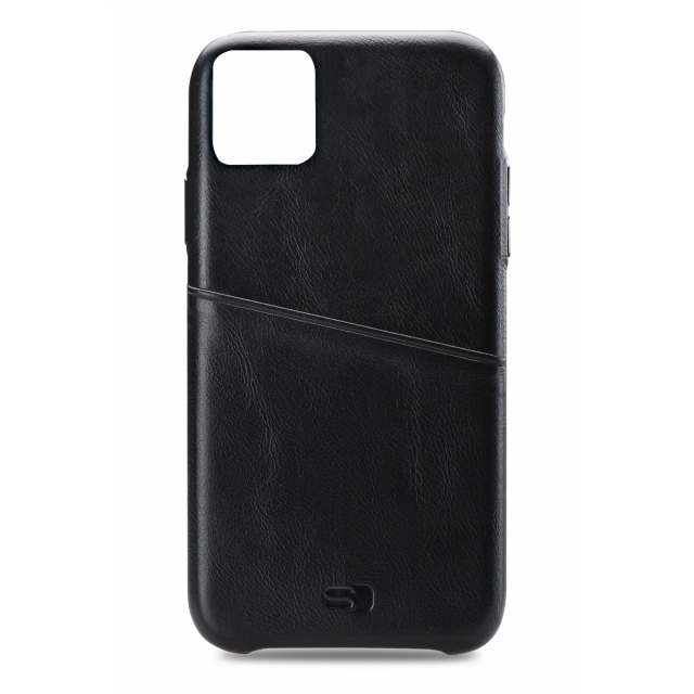 Senza Pure Leather Cover with Card Slot Apple iPhone 11 Pro Deep Black Senza Pure Leather Cover with Card Slot Apple iPhone 11 Pro Deep Black - Image 1