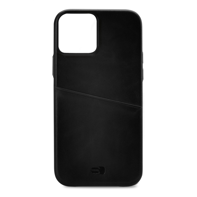 Senza Pure Leather Cover with Card Slot Apple iPhone 13 Pro Max Deep Black Senza Pure Leather Cover with Card Slot Apple iPhone 13 Pro Max Deep Black - Image 1