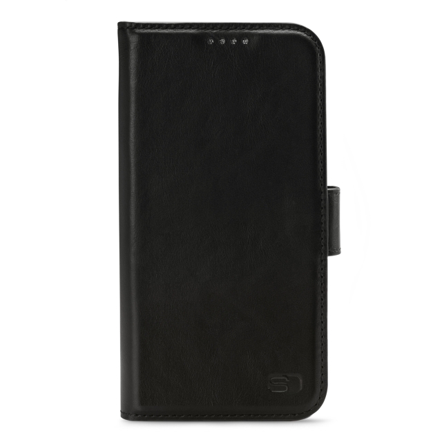 Senza Pure Leather Wallet Apple iPhone 14 Pro Max Deep Black Senza Pure Leather Wallet Apple iPhone 14 Pro Max Deep Black - Image 1