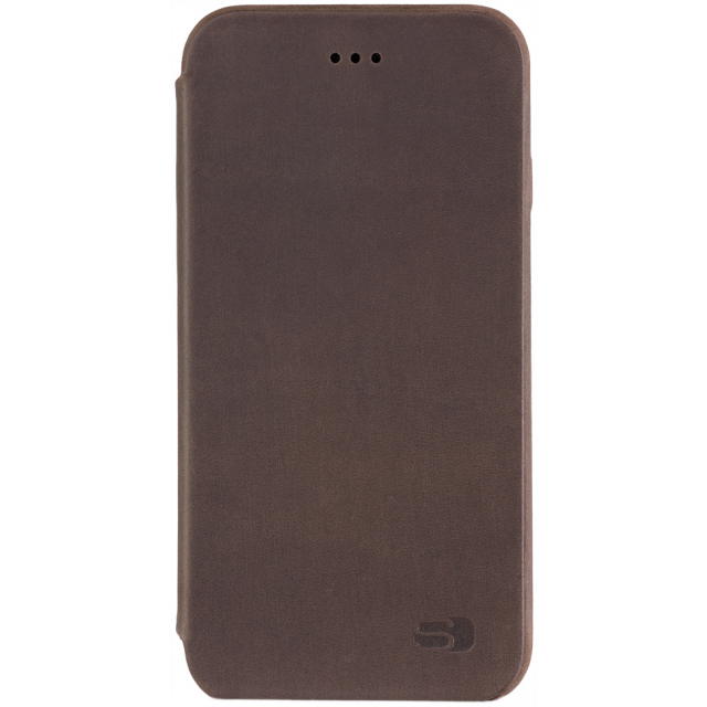 Senza Raw Skinny Leather Booklet Apple iPhone 7 Plus/8 Plus Chestnut Brown Senza Raw Skinny Leather Booklet Apple iPhone 7 Plus/8 Plus Chestnut Brown - Image 1