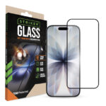 Striker D3O Xtreme Impact Glass Screen Protector - Black Frame - Apple iPhone 16 Pro/17/17 Pro