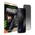 Striker D3O Xtreme Impact Privacy Glass Screen Protector - Black Frame - Apple iPhone 16 Pro