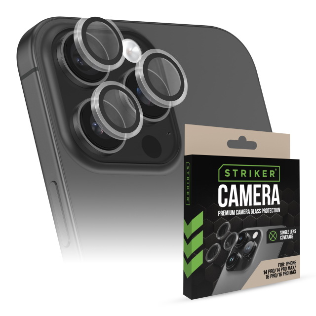 Striker Single Lens Glass Camera Protector - Transparent - Apple iPhone 14 Pro/14 Pro Max/16 Pro/16 Pro Max Striker Single Lens Glass Camera Protector - Transparent - Apple iPhone 14 Pro/14 Pro Max/16 Pro/16 Pro Max - Image 1