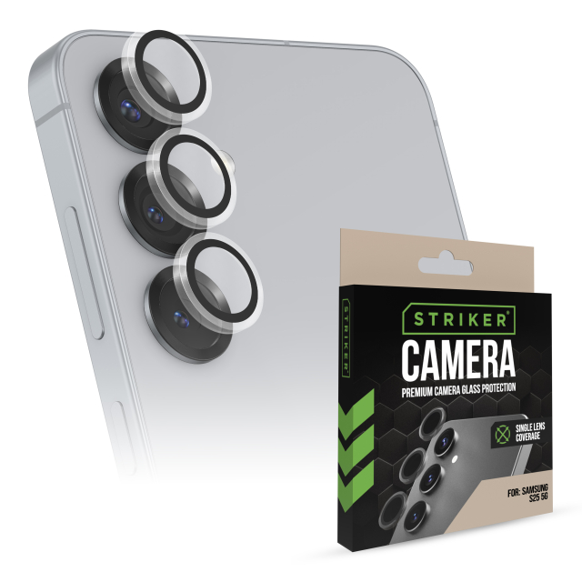 Striker Single Lens Glass Camera Protector - Transparent - Samsung Galaxy S25 5G Striker Single Lens Glass Camera Protector - Transparent - Samsung Galaxy S25 5G - Image 1