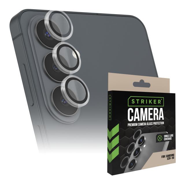 Striker Single Lens Glass Camera Protector - Transparent - Samsung Galaxy S26+ 5G Striker Single Lens Glass Camera Protector - Transparent - Samsung Galaxy S26+ 5G - Image 1