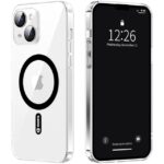 Valenta Tempered Glass Back Cover MagSafe Case Apple iPhone 14 Plus Clear