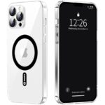 Valenta Tempered Glass Back Cover MagSafe Case Apple iPhone 14 Pro Max Clear