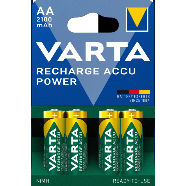 Varta Rechargeable Accu Power AA 2100mAh 4-pack Varta Rechargeable Accu Power AA 2100mAh 4-pack - Image 1