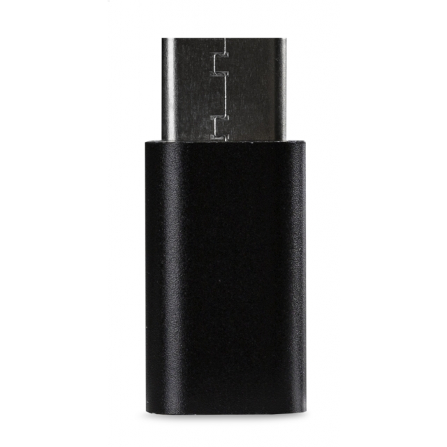 Xccess Micro USB to USB-C Adapter Black Xccess Micro USB to USB-C Adapter Black - Image 1